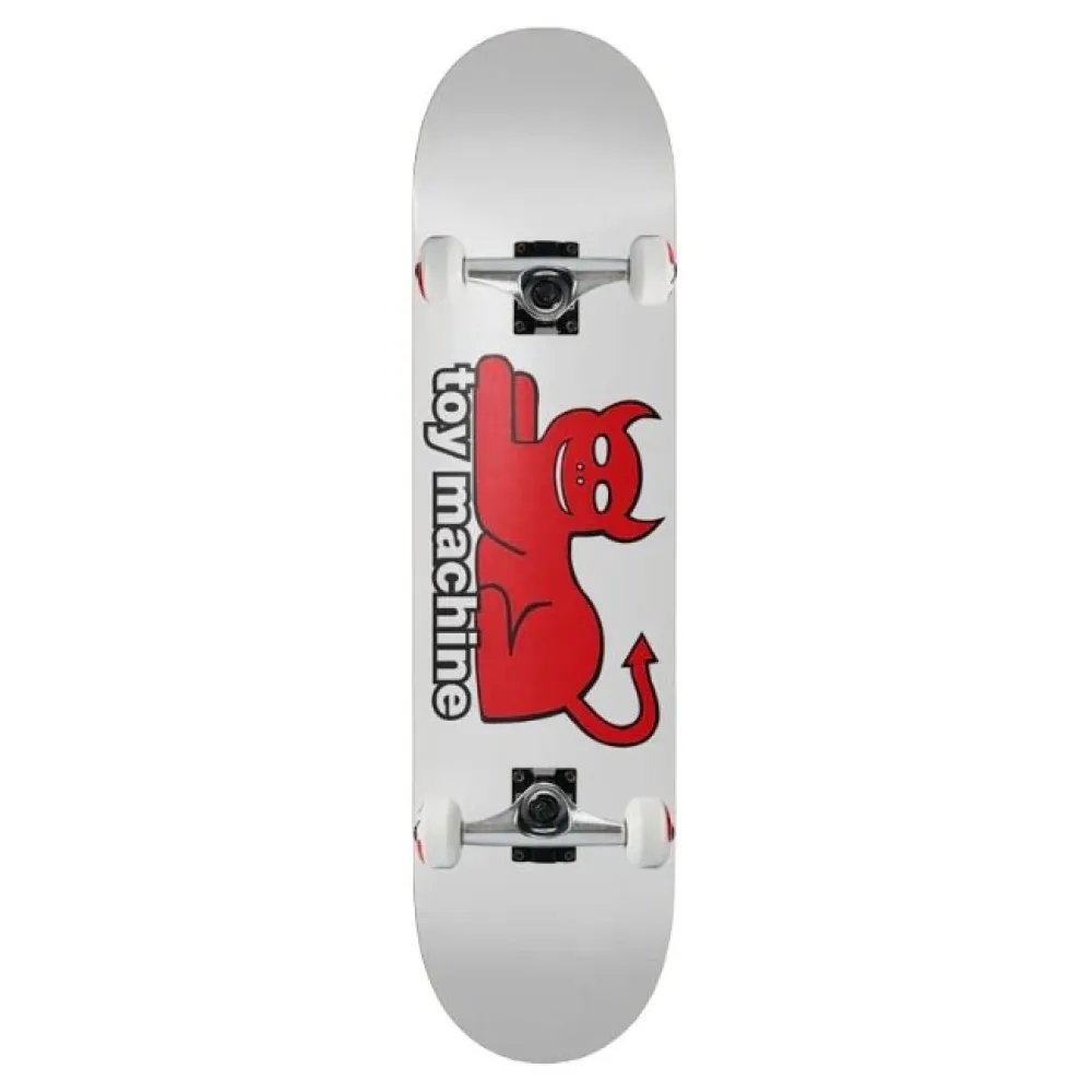 Toy Machine 8.00 devil cat white skateboard