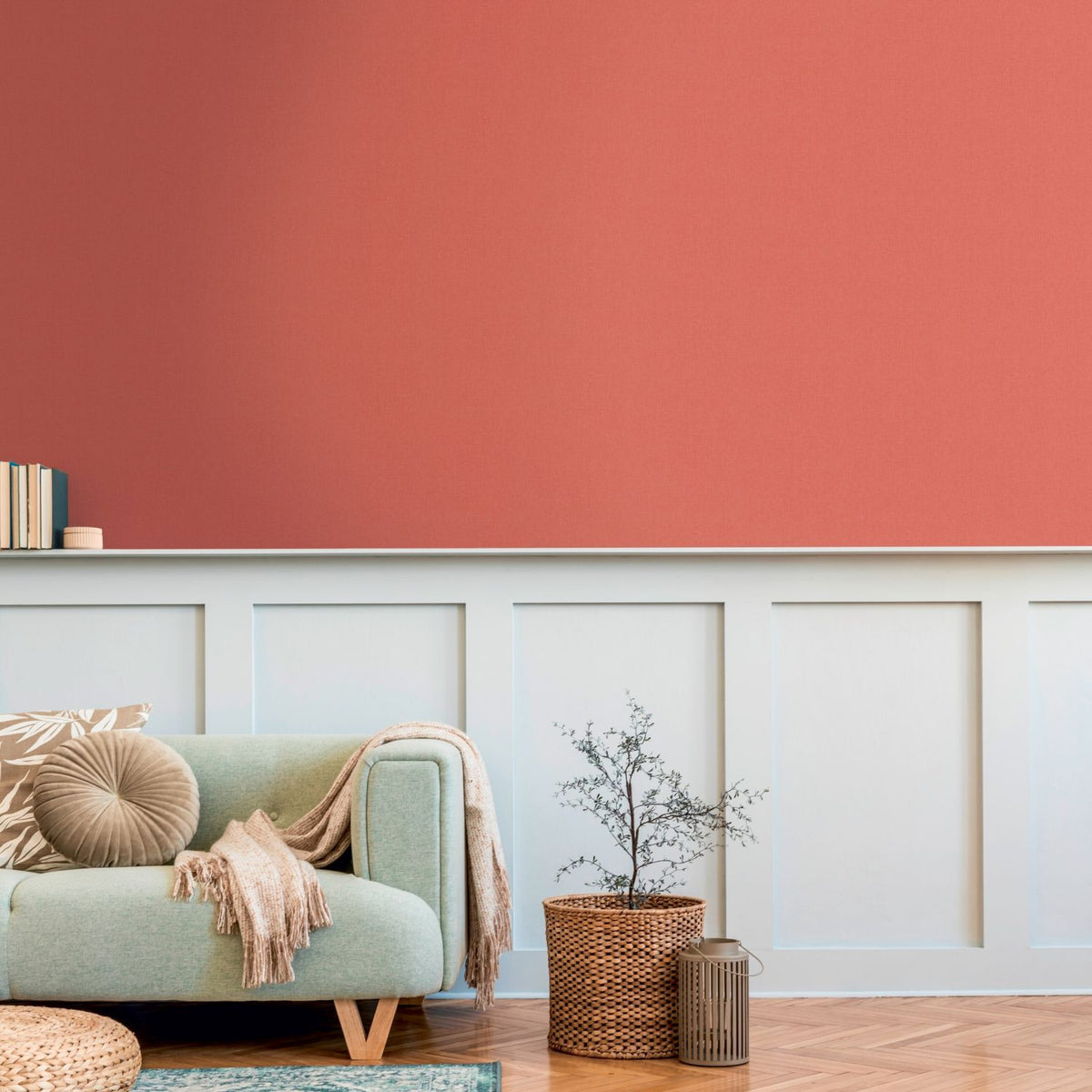 Livingwalls behang effen oranje en rood - 53 cm x 10.05 m - AS-377482