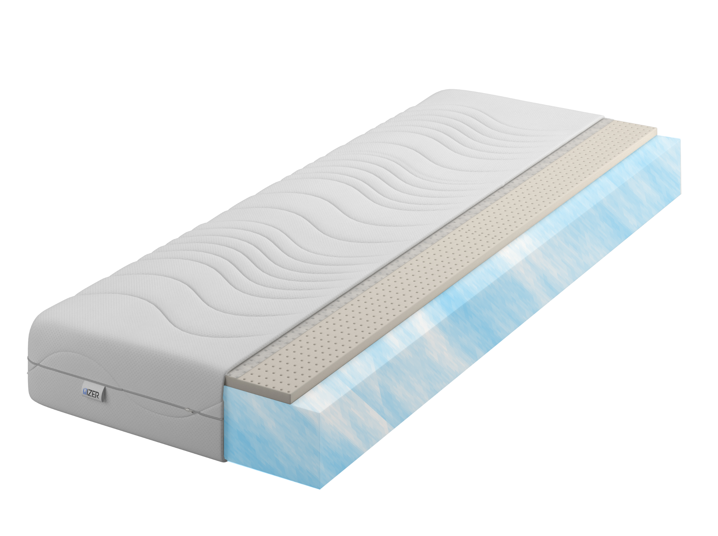 Materac piankowy70x190 16cm Aqua  Latex | Dwustronny H2/H3