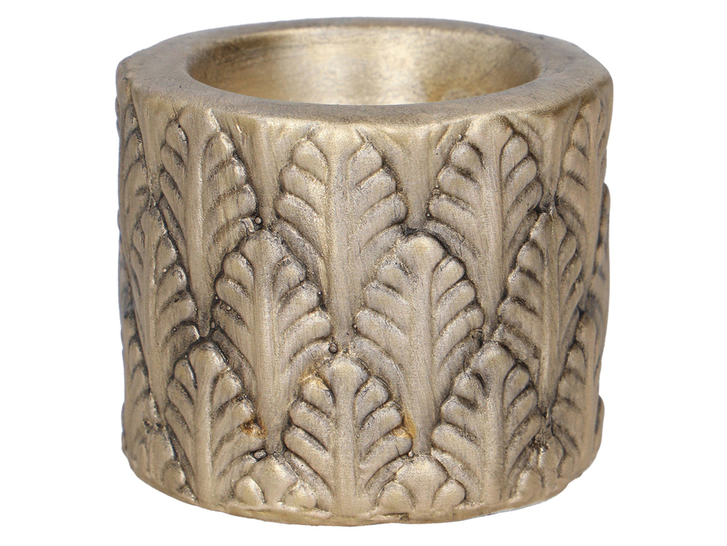 Świecznik Chic ceramiczny 6 cm złoty