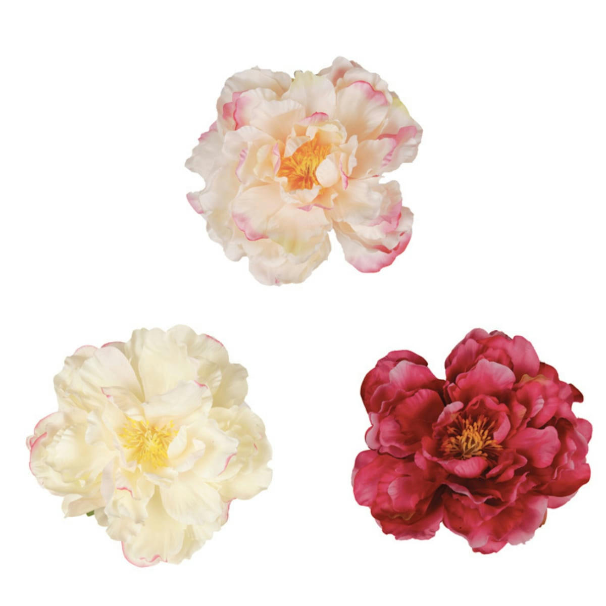 - Mix 3 fleurs rouges en polyestère d15