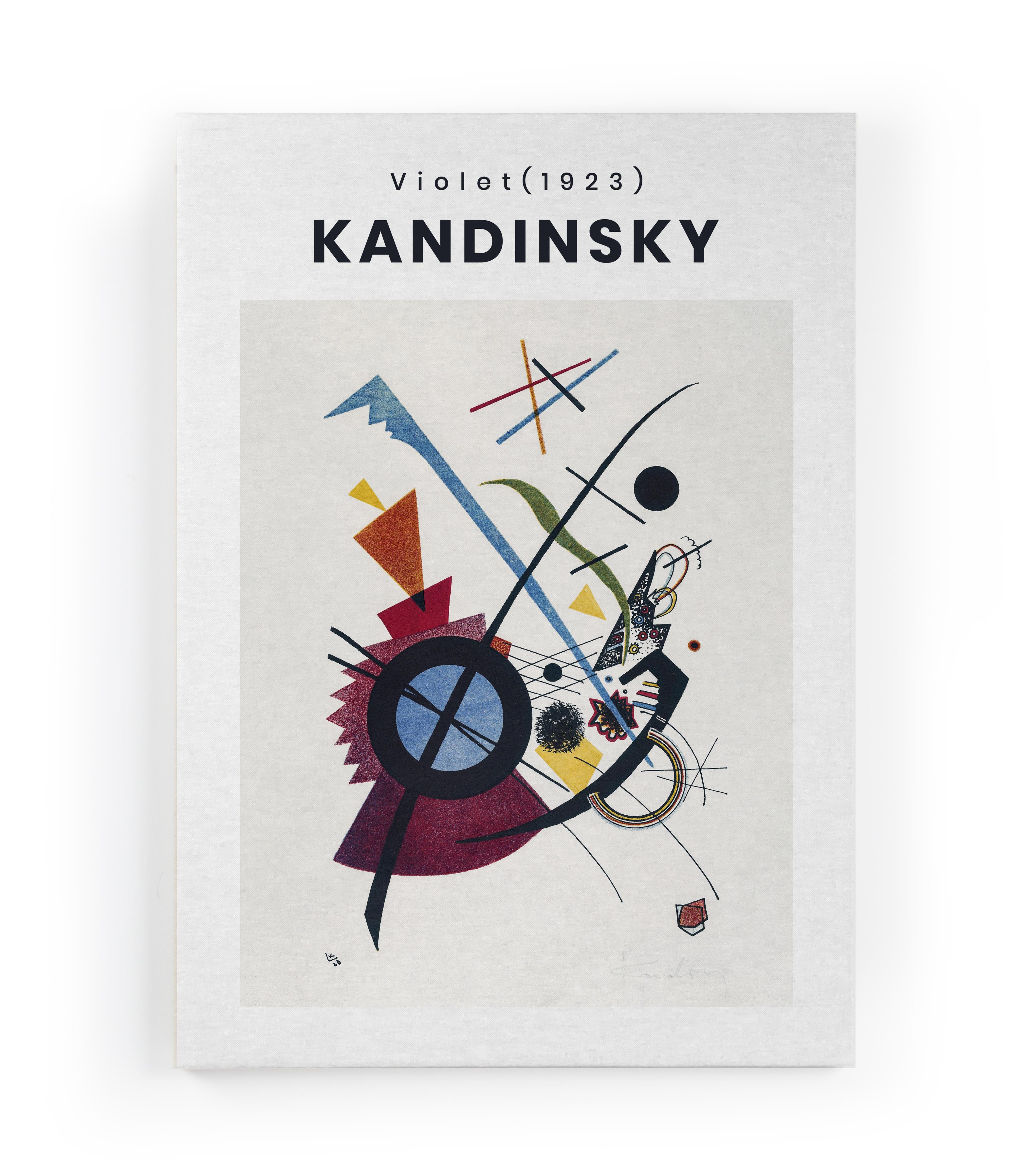 Canvas 60x40 Violet Kandinsky afdruk