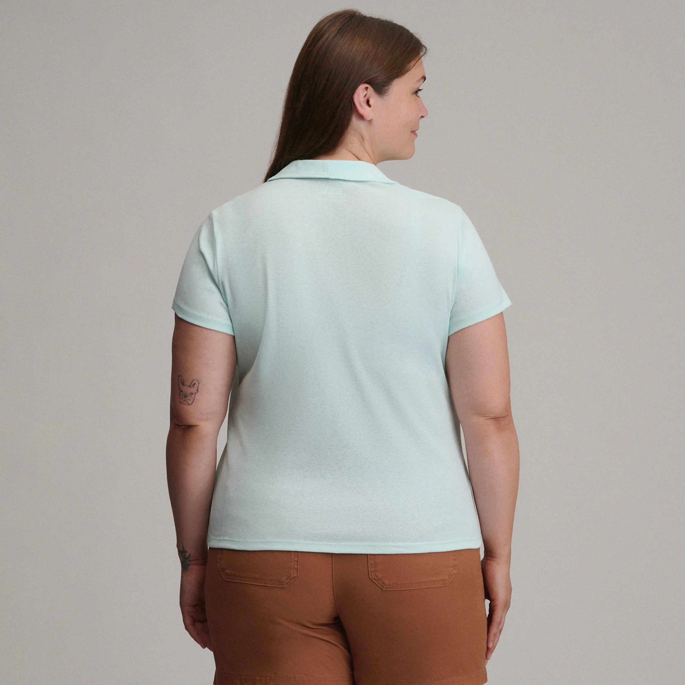 Women's Everyday Short Sleeve Collared Split Neck