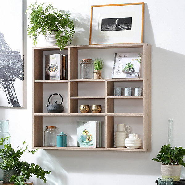 Etagère Murale 9 Compartiments L90 cm - Mika