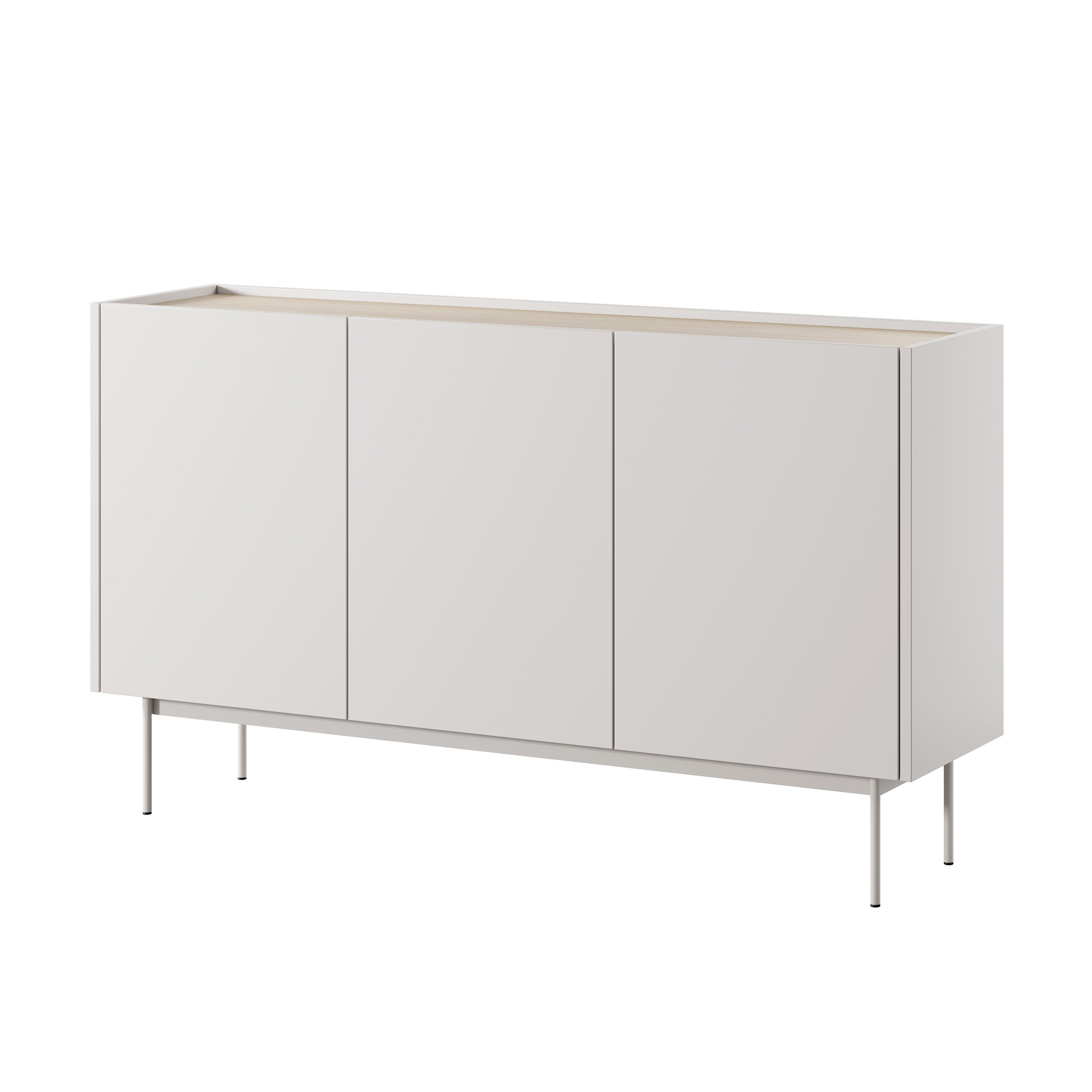 Komoda trzydrzwiowa COLOR 144 cm kaszmir jasny beżowy