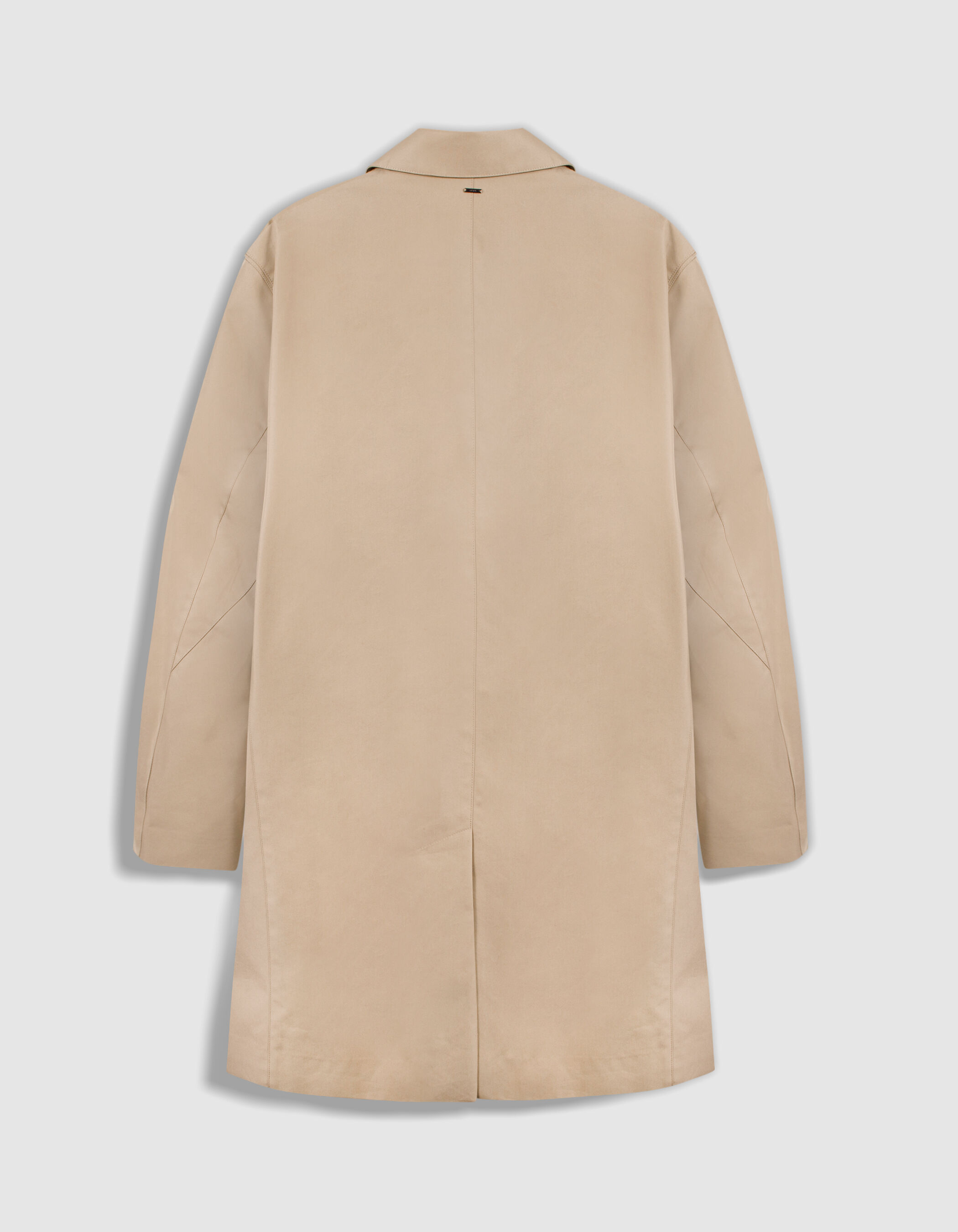 Trench beige attache-col bi-matière Homme