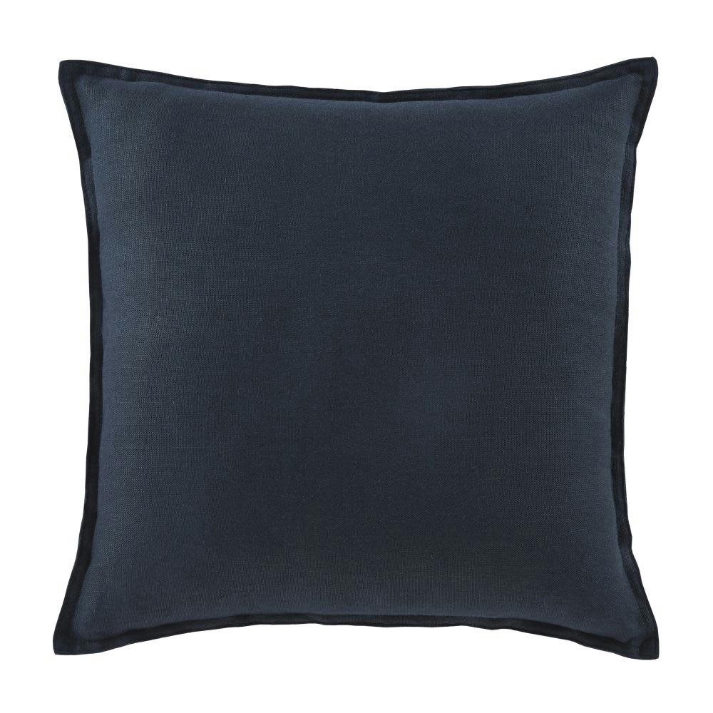 - Coussin en lin lavé gris anthracite 45x45