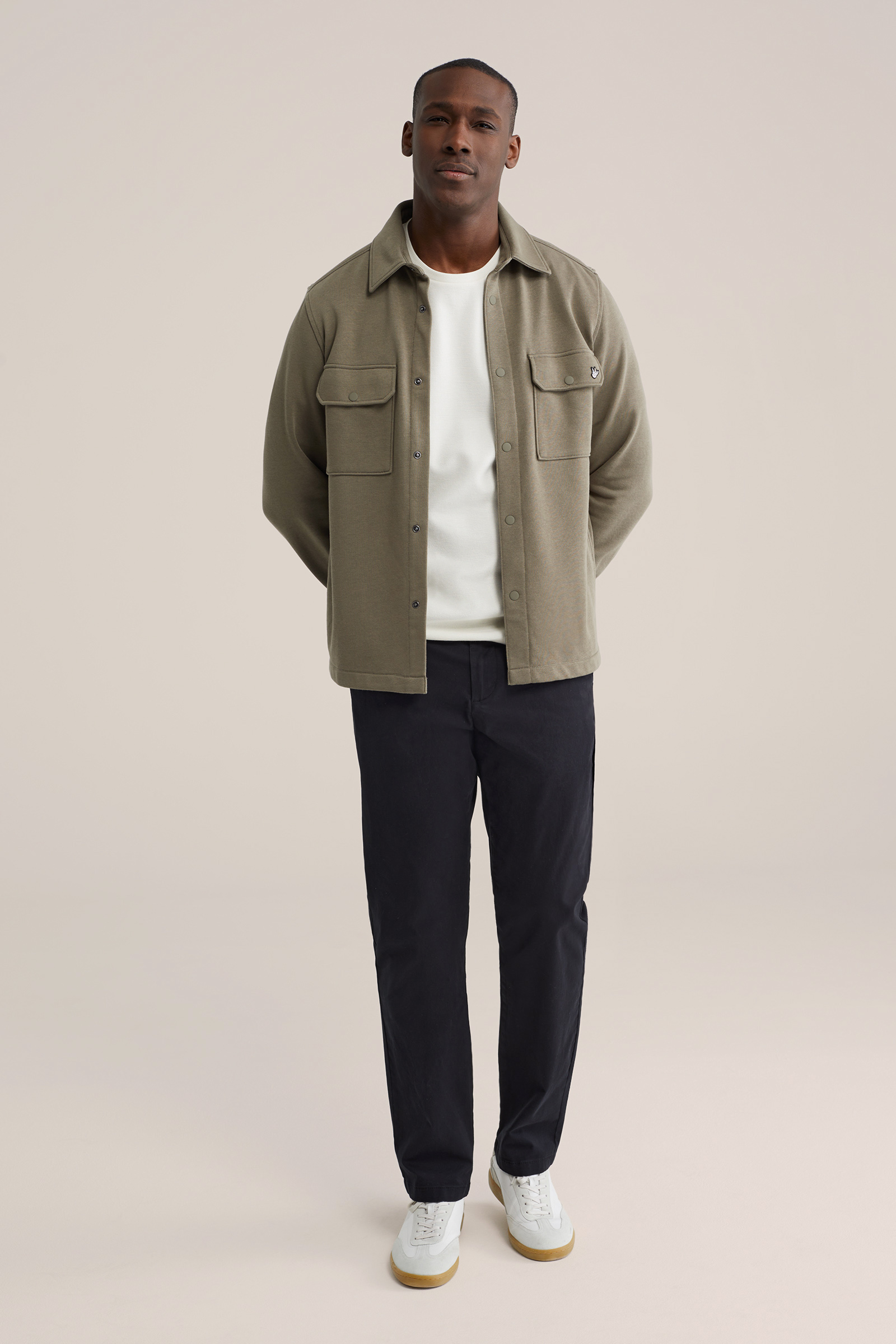 Heren relaxed fit T-shirt met structuur