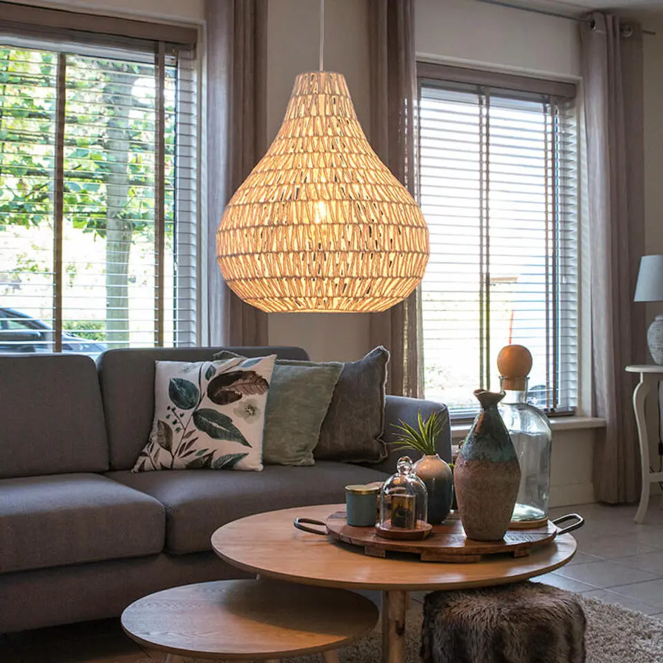 Qazqa hanglamp lina wit e27