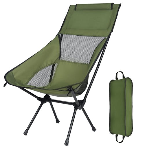 NNETM Folding Camping Chair Lightweight High Back Seat