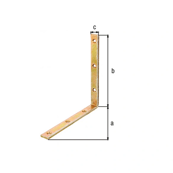 Balkenwinkel, Stahl, goldfarben/irisierend, 1 Stück