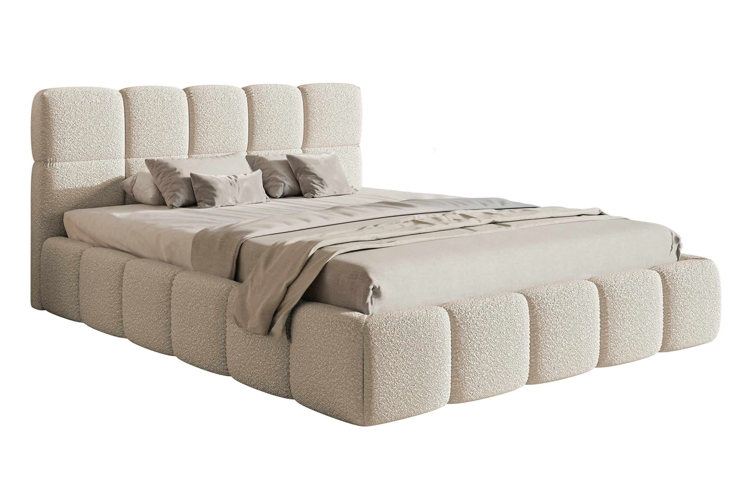 Bedframe Chloe bouclé met opbergruimte 180 x 200 cm