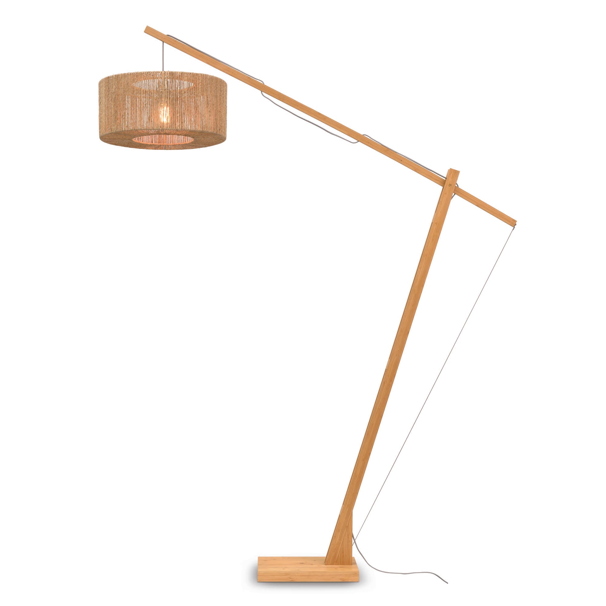GOOD&MOJO vloerlamp Iguazu - bruin - Ø50cm