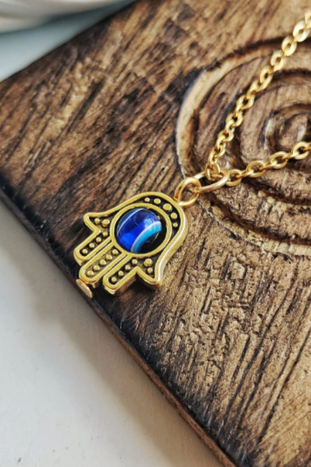 The Colourful Aura Hamsa Protection Evil Eye Fatima Hand Charm Drop Dangle Necklace and Earrings