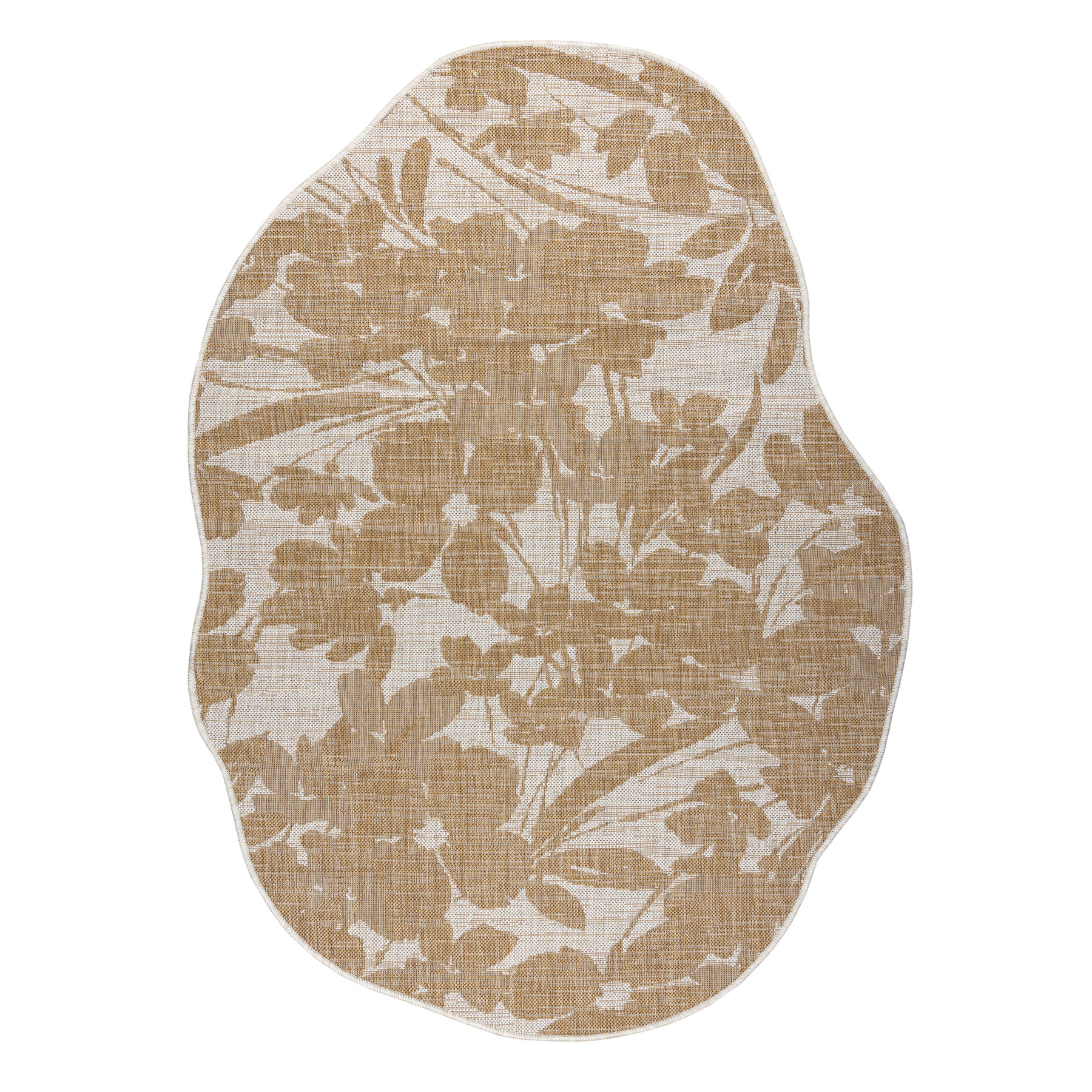 Dywan ORGANIC 2735 sizal Kwiaty beżowy / naturalny - 120x170 cm