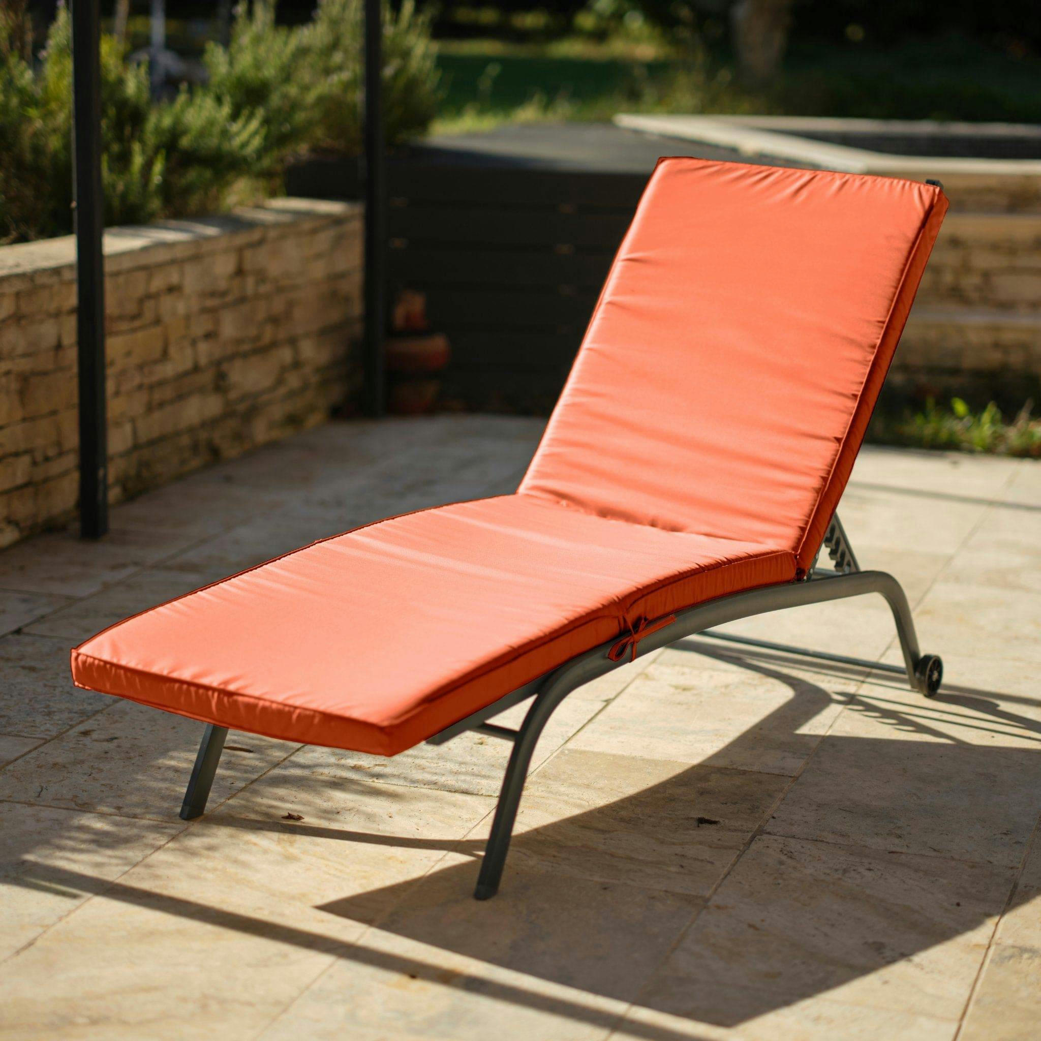 - Coussin pour transat déhoussable 185x55x4cm terracotta