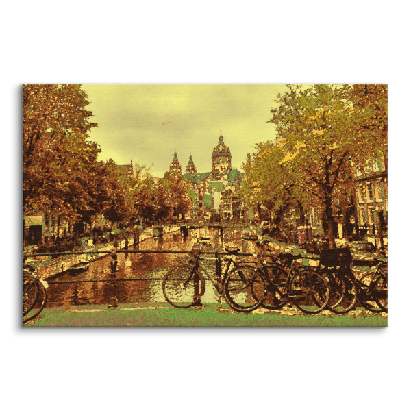 Obraz Krajobraz Amsterdamu Vintage 30x20cm