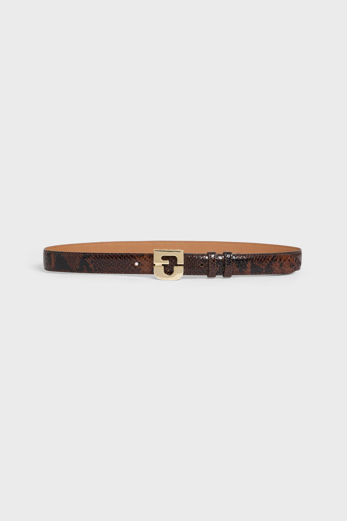 Ceinture signature en cuir effet python - LE LAUREN