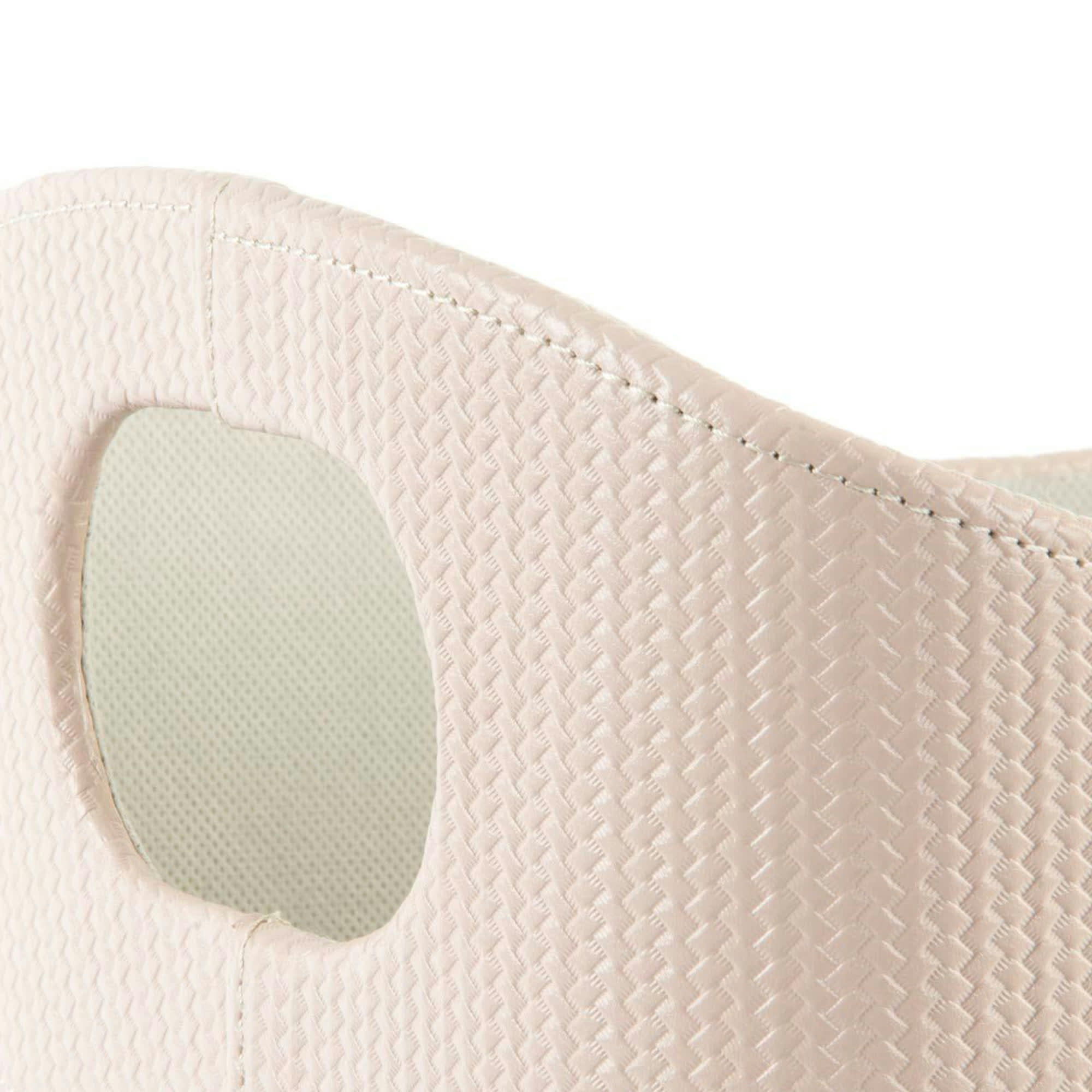 - Porte-revues à poser en similicuir et lin beige