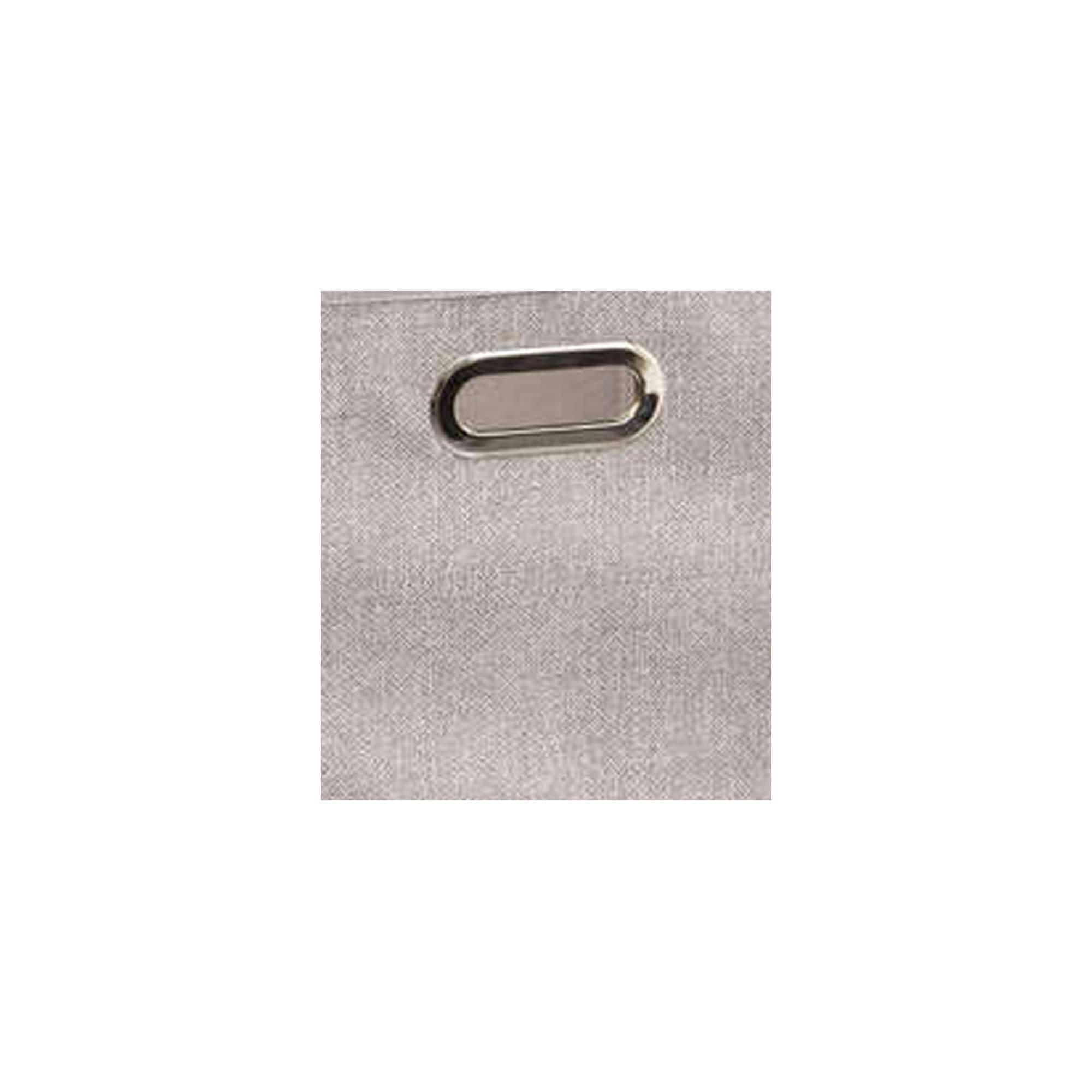 - Boîte de rangement  en tissu beige chiné - 31x31x31cm