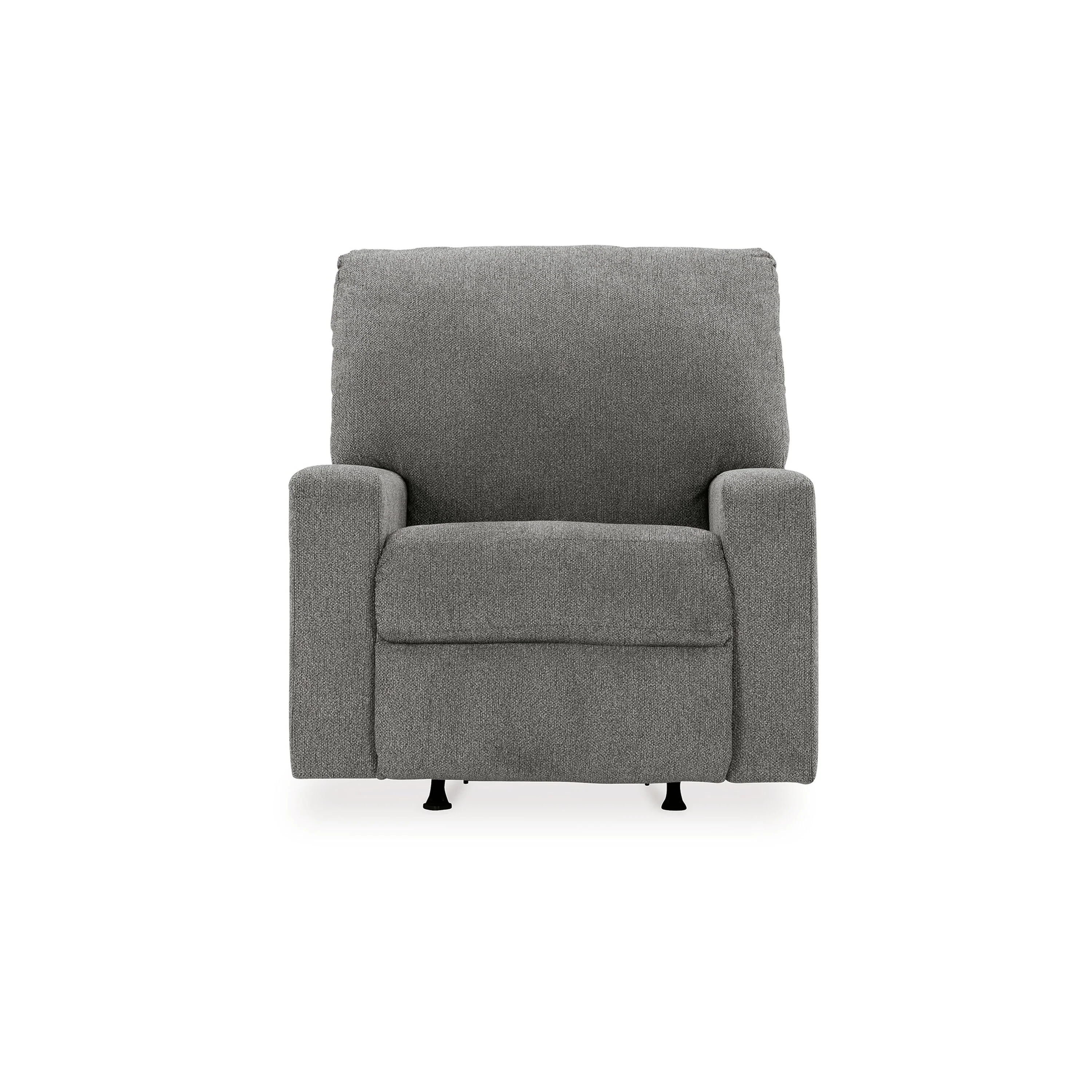 Gavin Manual Rocker Recliner Chair, Dark Graphite Gray Polyester