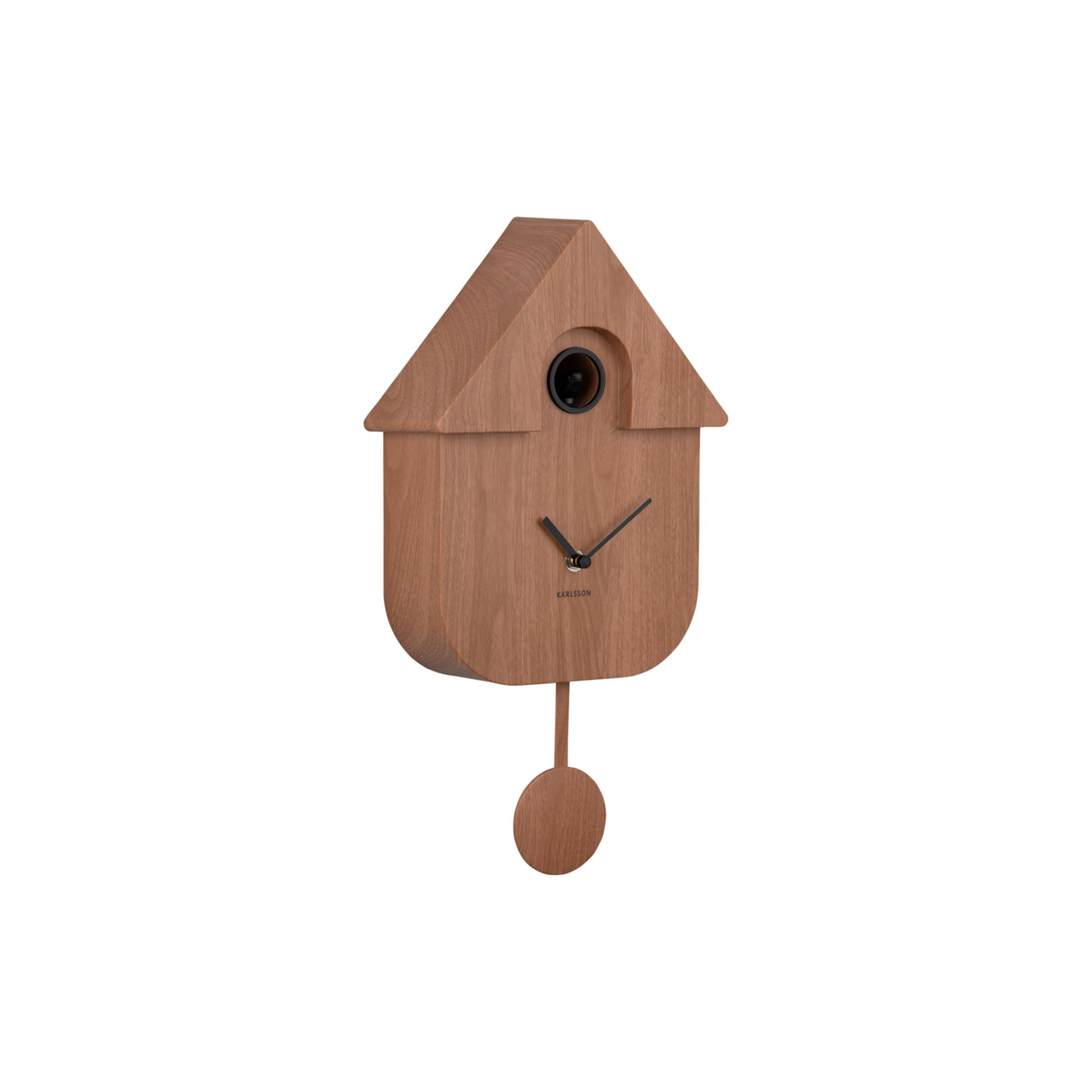Karlsson wandklok Modern Cuckoo - bruin - Ø21.5cm