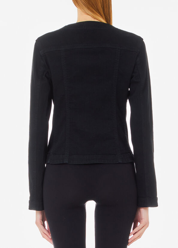 Giacca in denim con logo