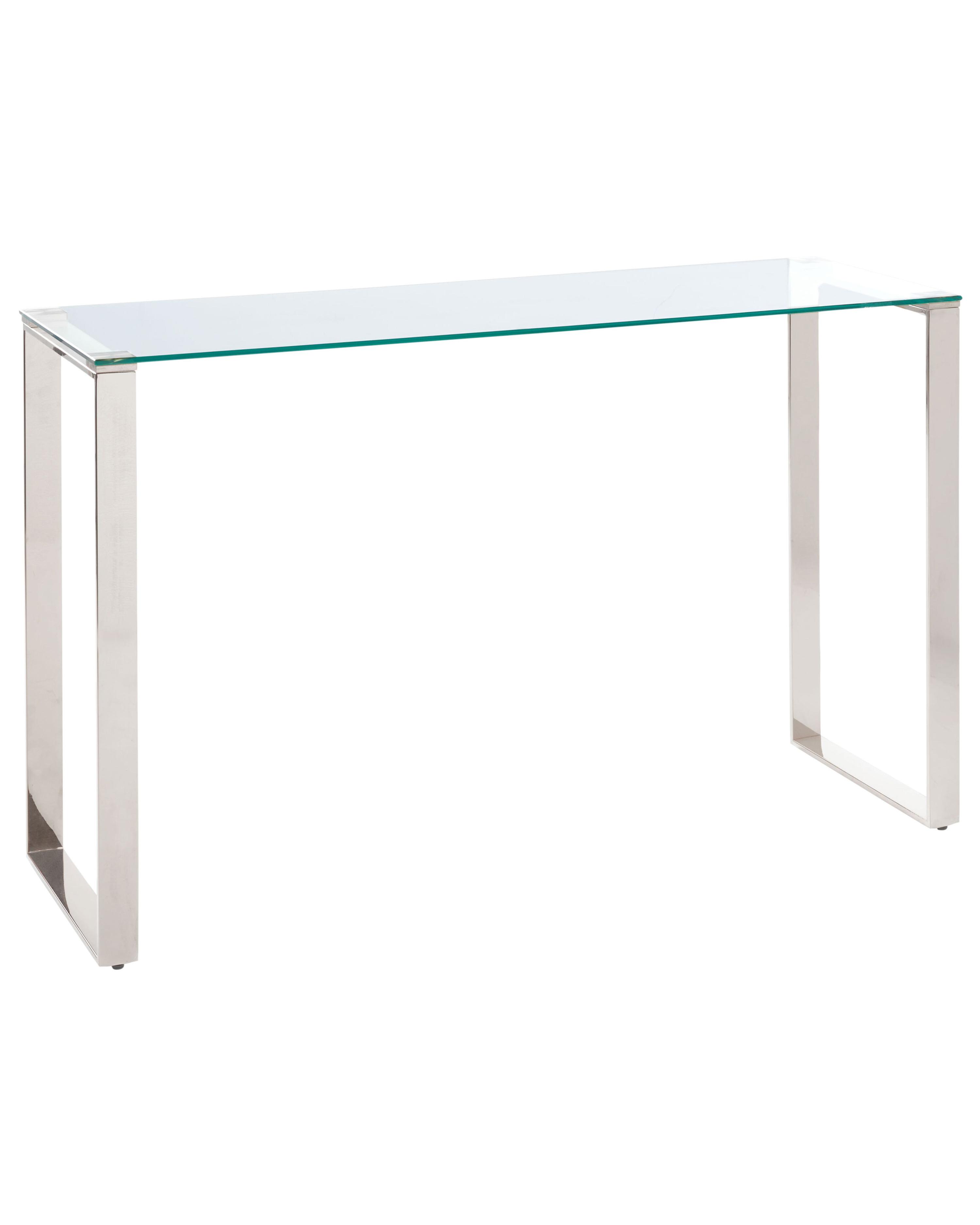 Coffee Table TILON Tempered Glass Silver