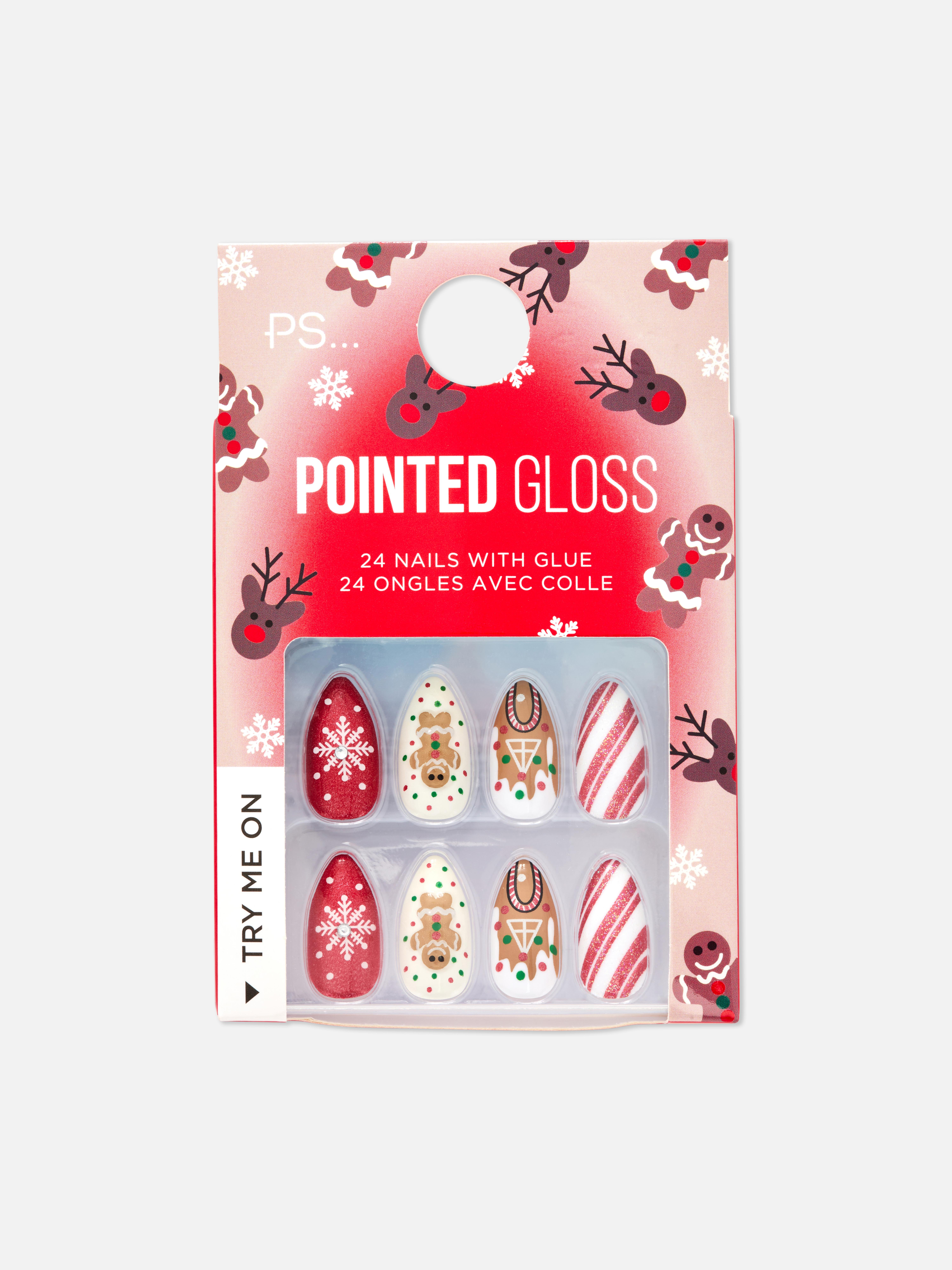 PS... Christmas Pointed Gloss Nails