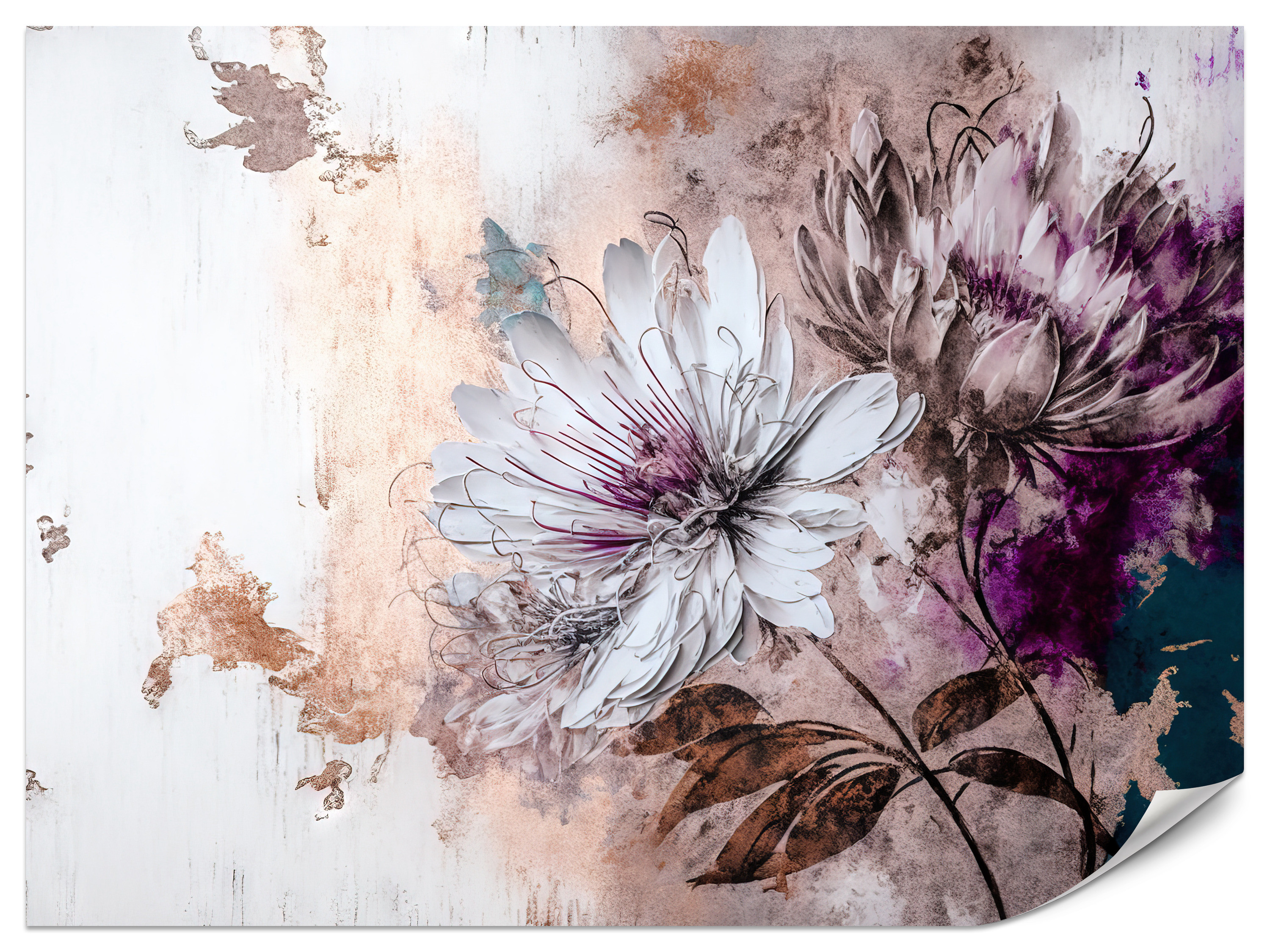 Fototapeta Abstrakcyjne kwiaty 100x70cm