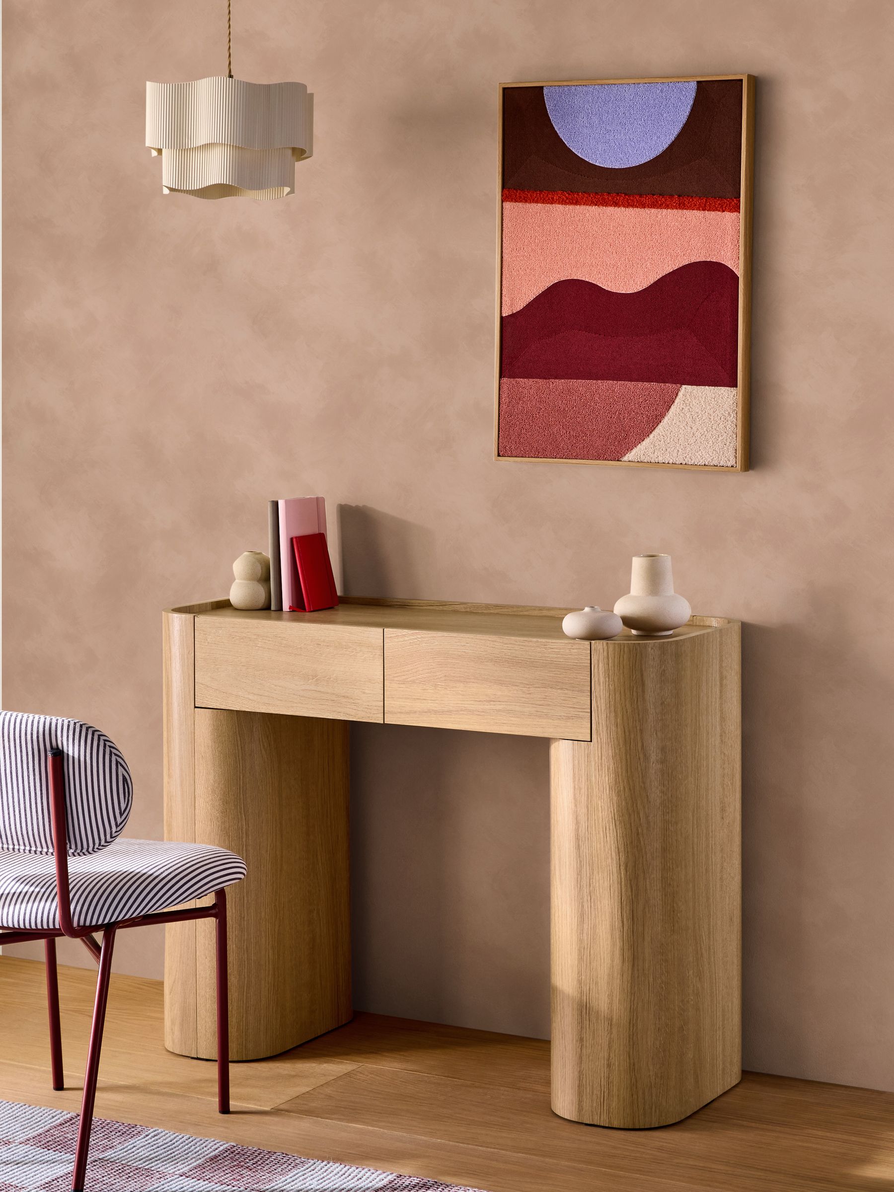 Shae 10M Wallpaper in Blush Limewash