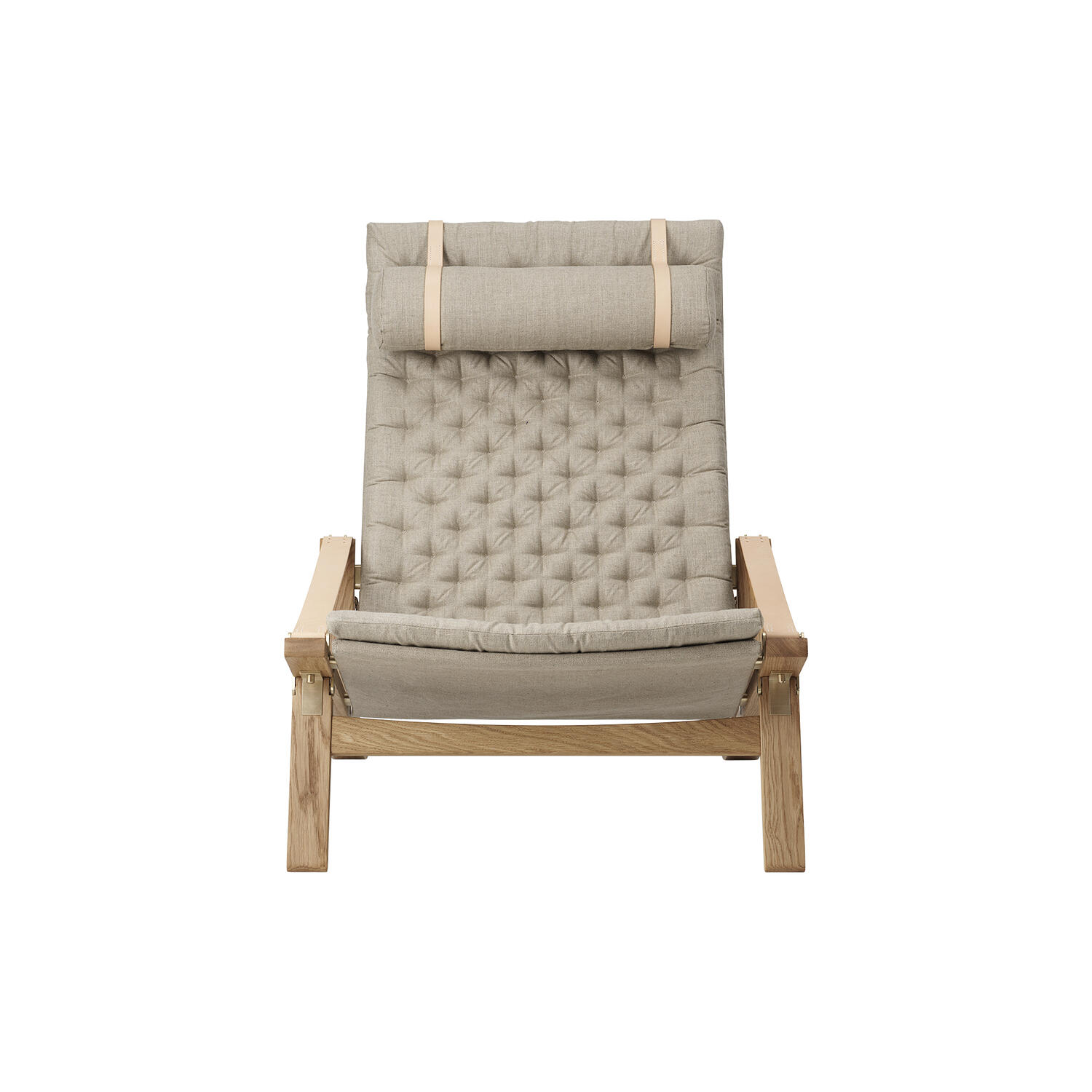 FK10 Plico loungestol, hvidolieret eg/natur