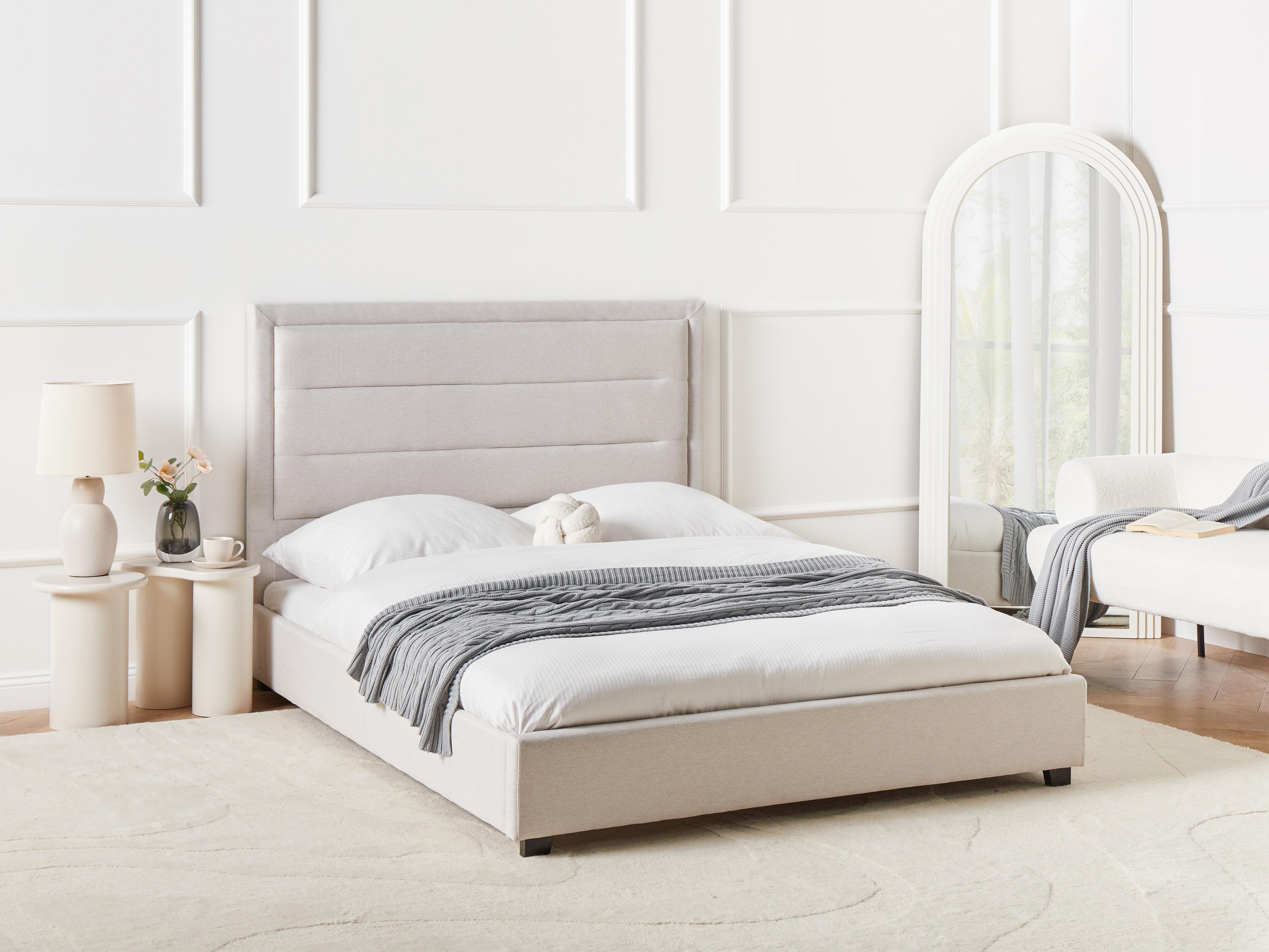 Bed Fabric ROUEN 140 x 200 cm (EU Double) Light Beige