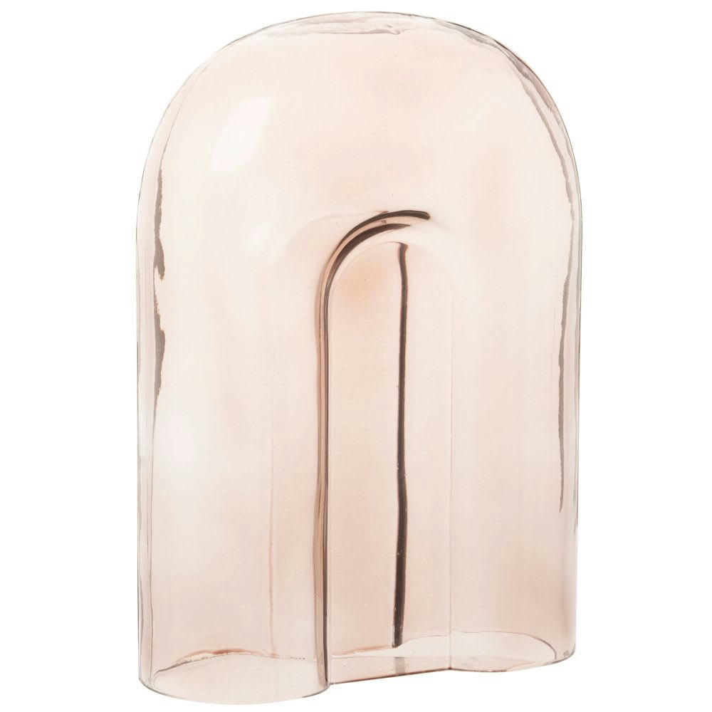 ARAMIS - Statuette arc en verre teinté marron H25