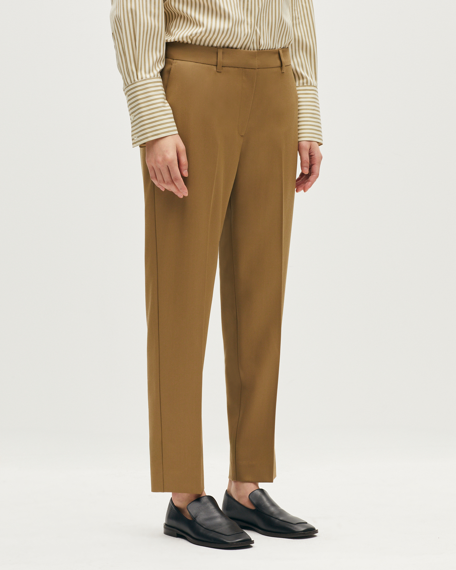 Pantalon cigarette en laine MARGUERITE