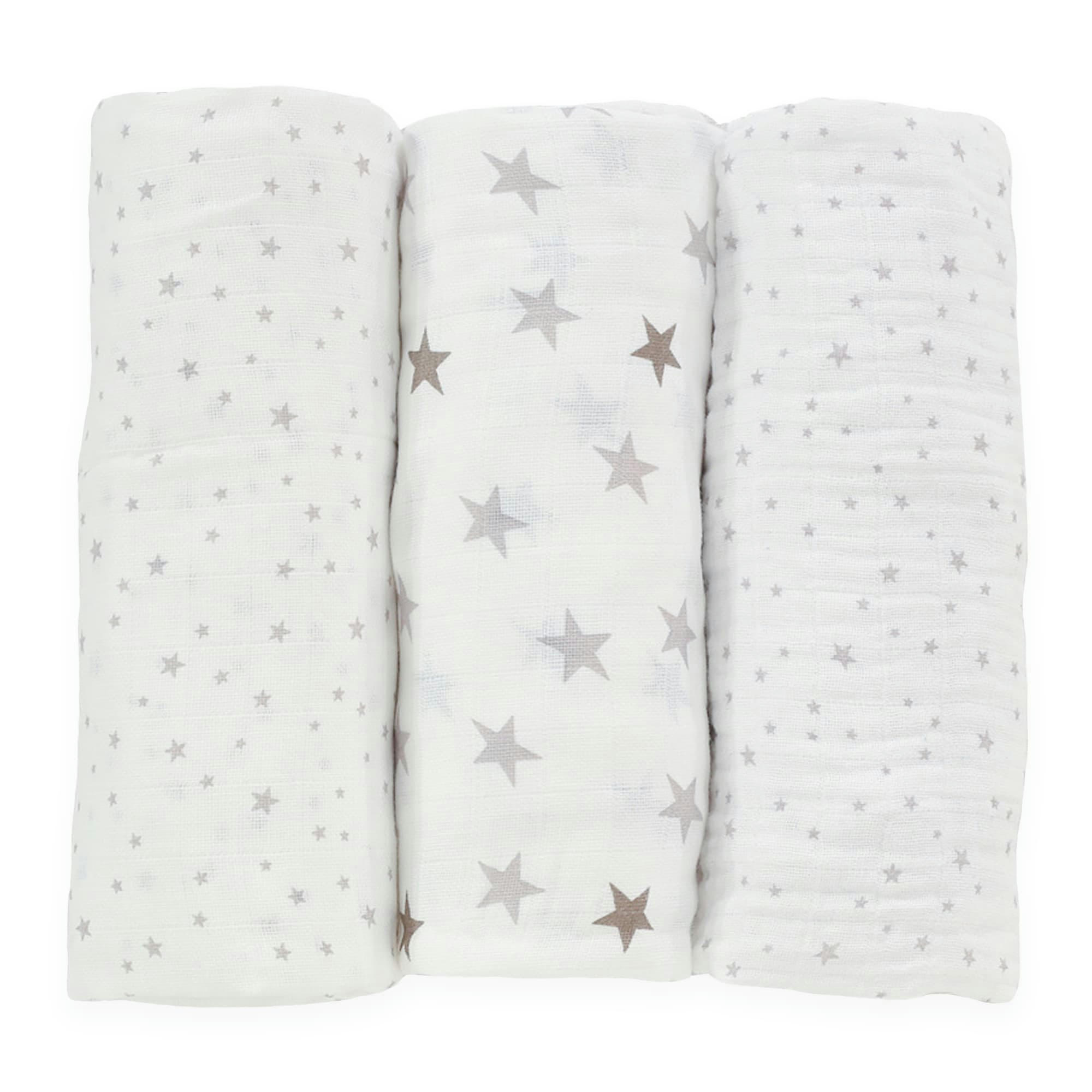 - Lot de 3 langes bébé 70X70 Blanc