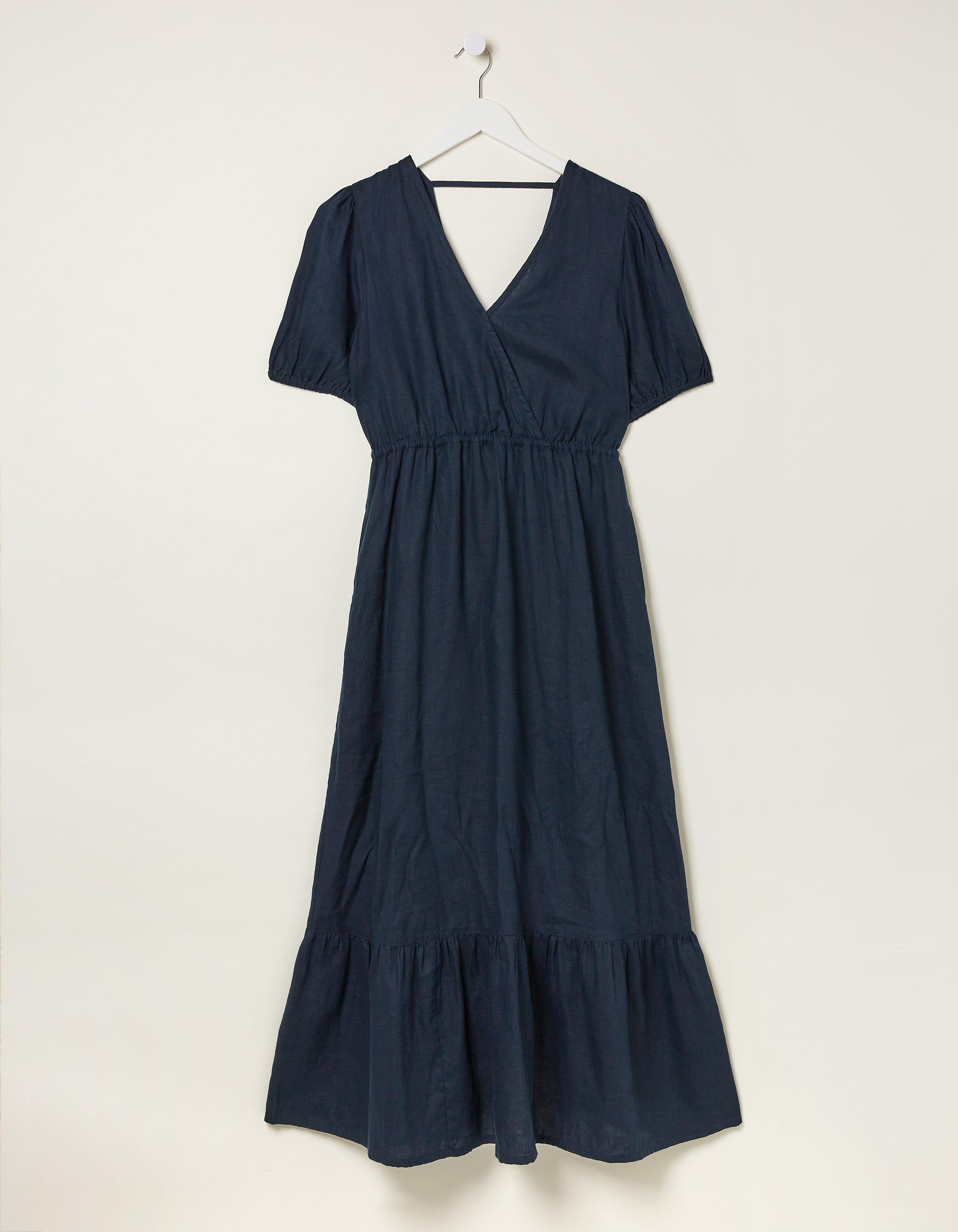 Vivvie Linen Midi Dress