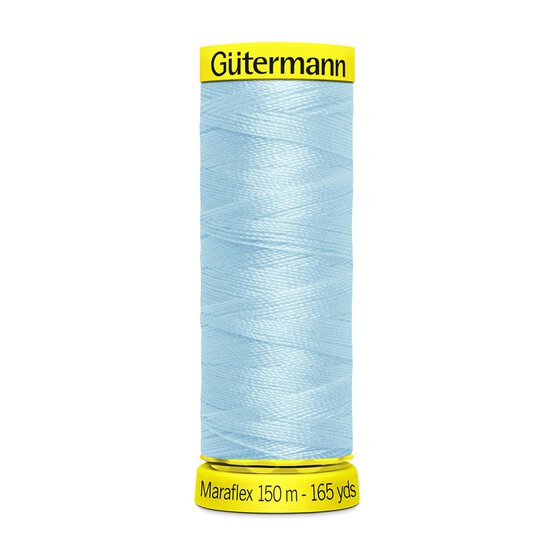 Gutermann Blue Maraflex Stretchy Sewing Thread 150m (195)