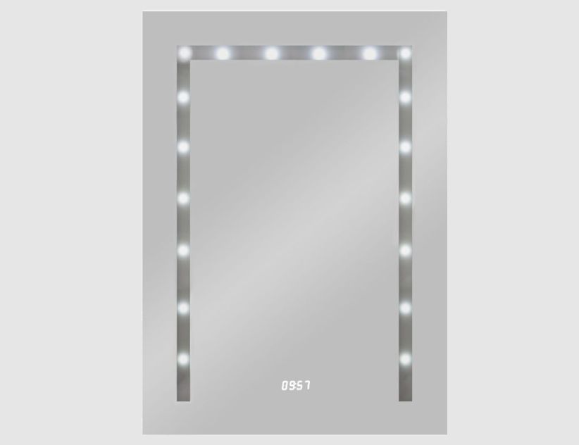 LED Badspiegel Time Light