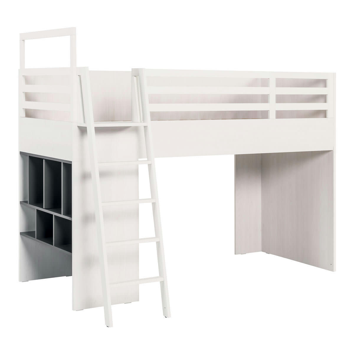 NEST - Lit combiné 90x200 blanc gris