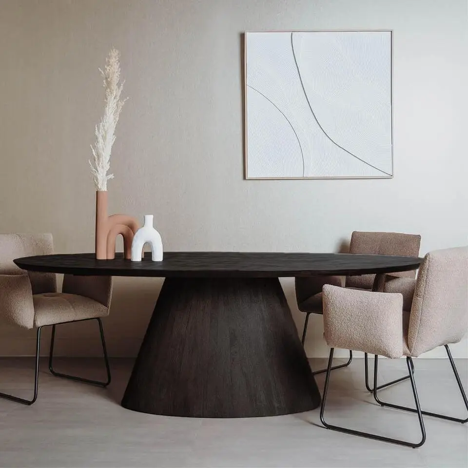 Tower Living - Premana eettafel ovaal - 220 cm - zwart