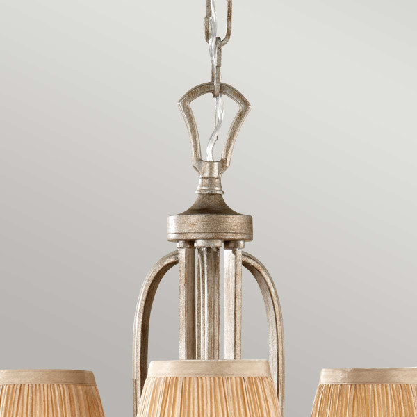 Lampa wisząca kremowo-srebrna Abbey 3xE14x40W wym: 218,8x48,3x48,3 cm Feiss