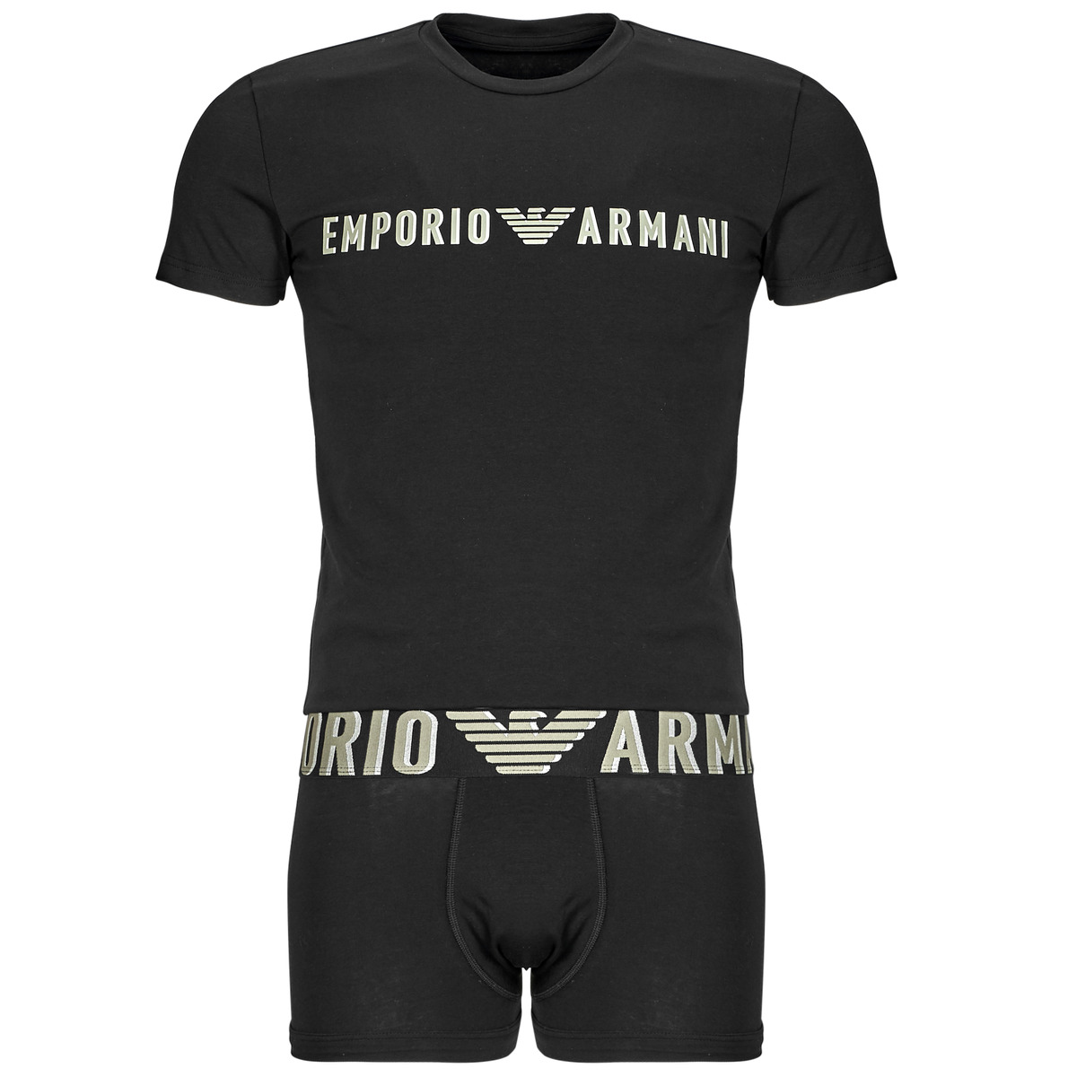 Emporio Armani - T-SHIRT + TRUNK SET - Black