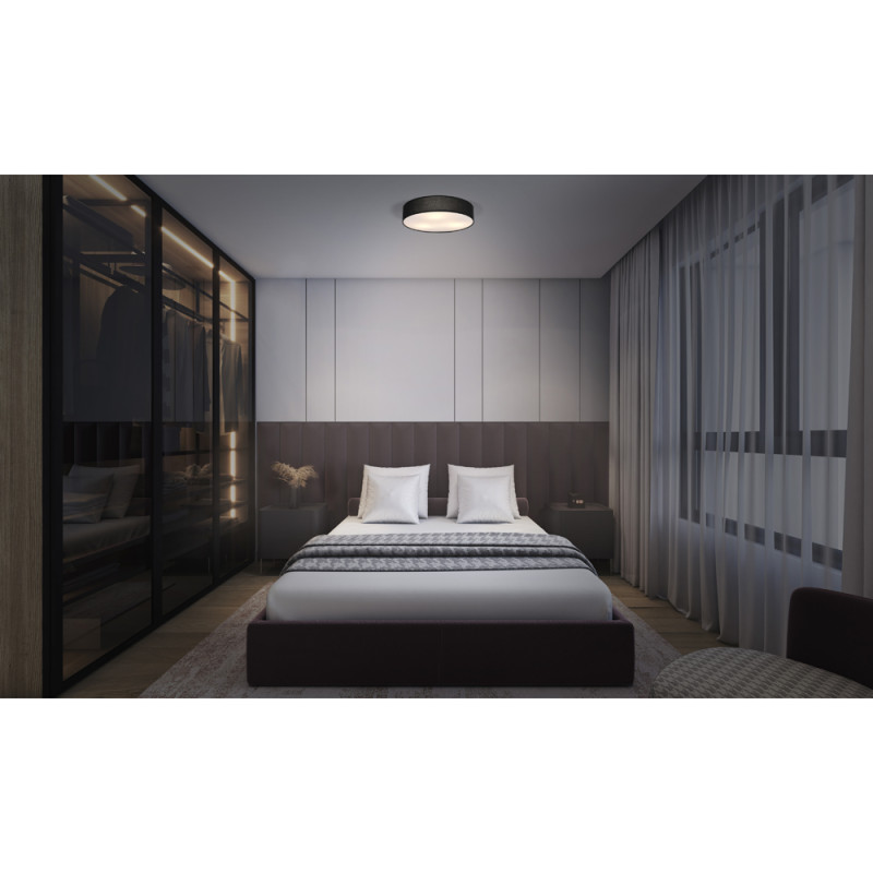 Plafonnier Paris noir Ø 40 cm E27 2 x 25 W LEDVANCE