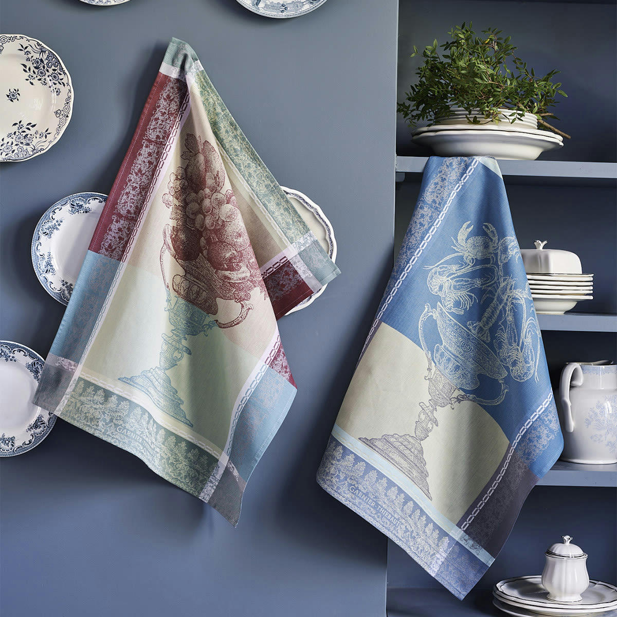 COUPE FRUITS FRAIS BORDEAUX - Torchon  pur coton bordeaux 56x77