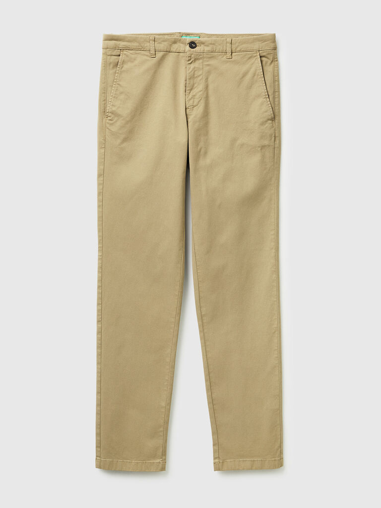 Slim fit cotton chinos