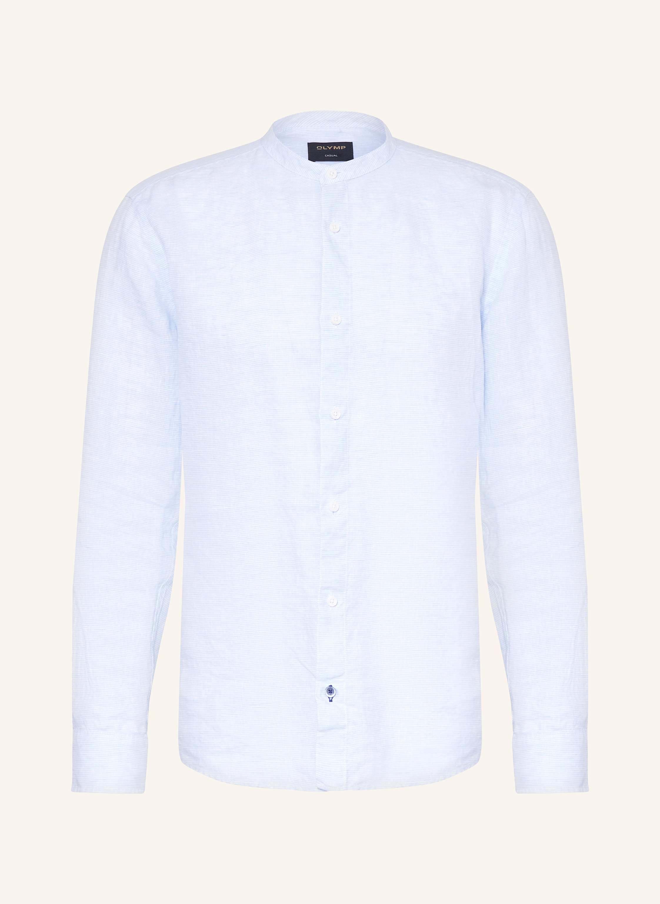 OLYMP Leinenhemd Casual regular fit mit Stehkragen