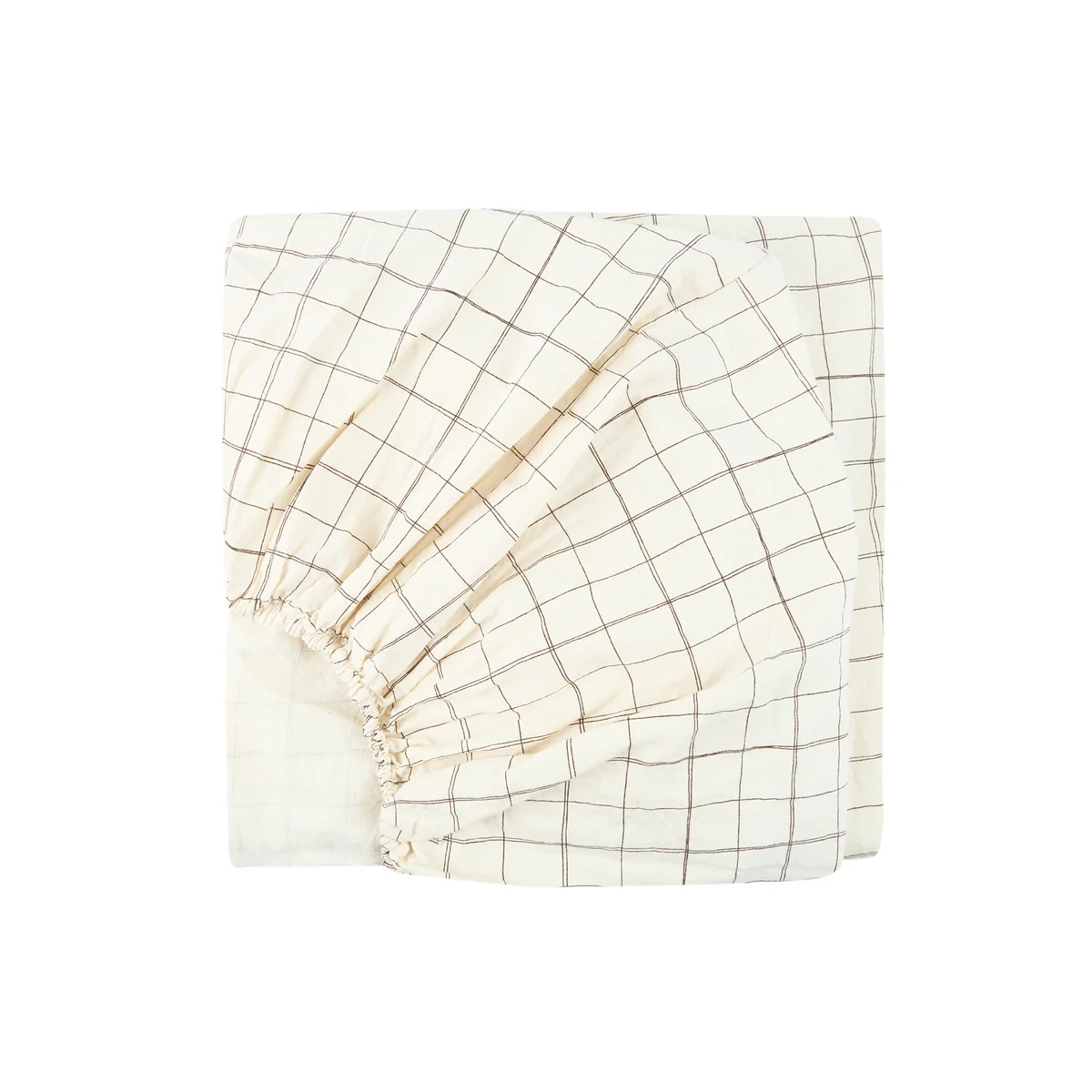 Nobodinoz - L1N0 Baby Bettlaken, 70 x 100 cm, natural grid