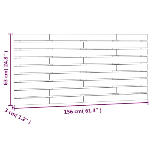 NNEVL Wall Headboard 156x3x63 cm Solid Wood Pine
