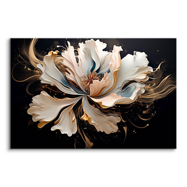 Obraz Abstrakcyjny Kwiat W Stylu Glamour 30x20cm